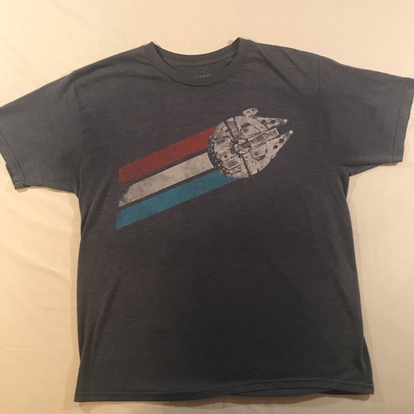 Star Wars Other - Milenium Falcon Distressed Red White and Blue Tee
